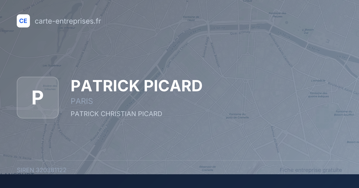 PATRICK PICARD — 320381122 — fiche entreprise