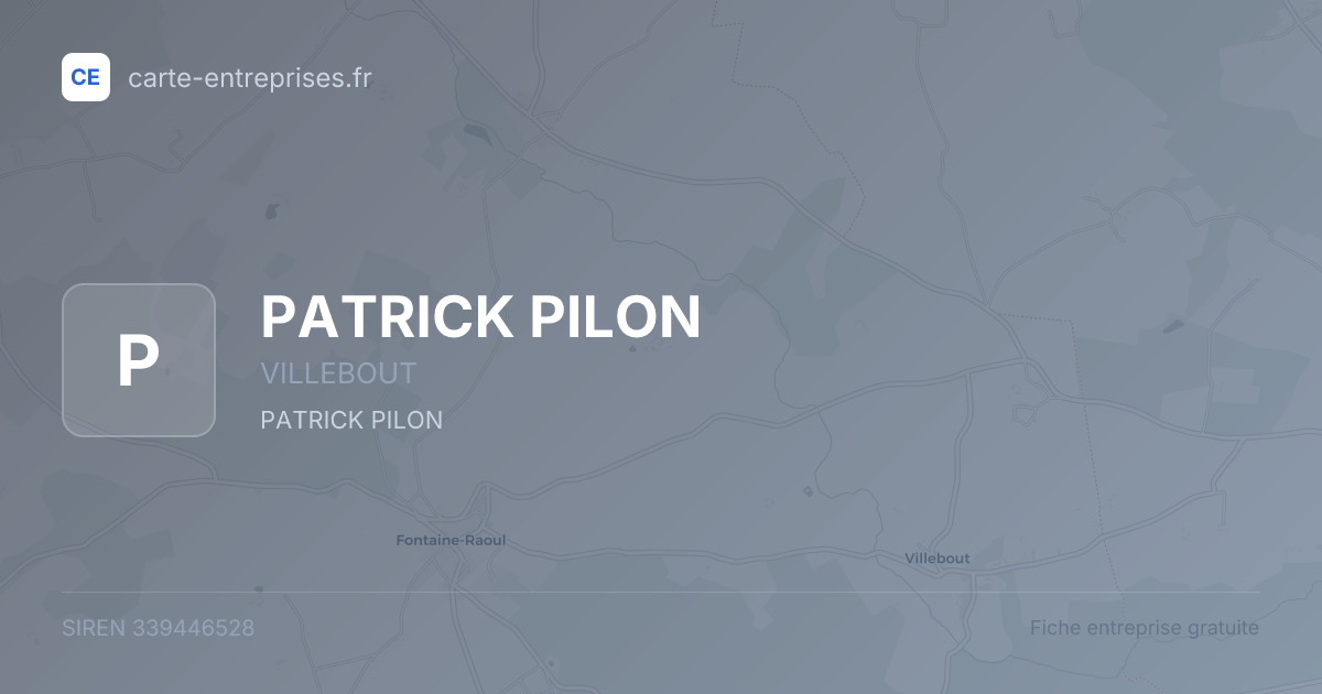PATRICK PILON — 339446528 — fiche entreprise