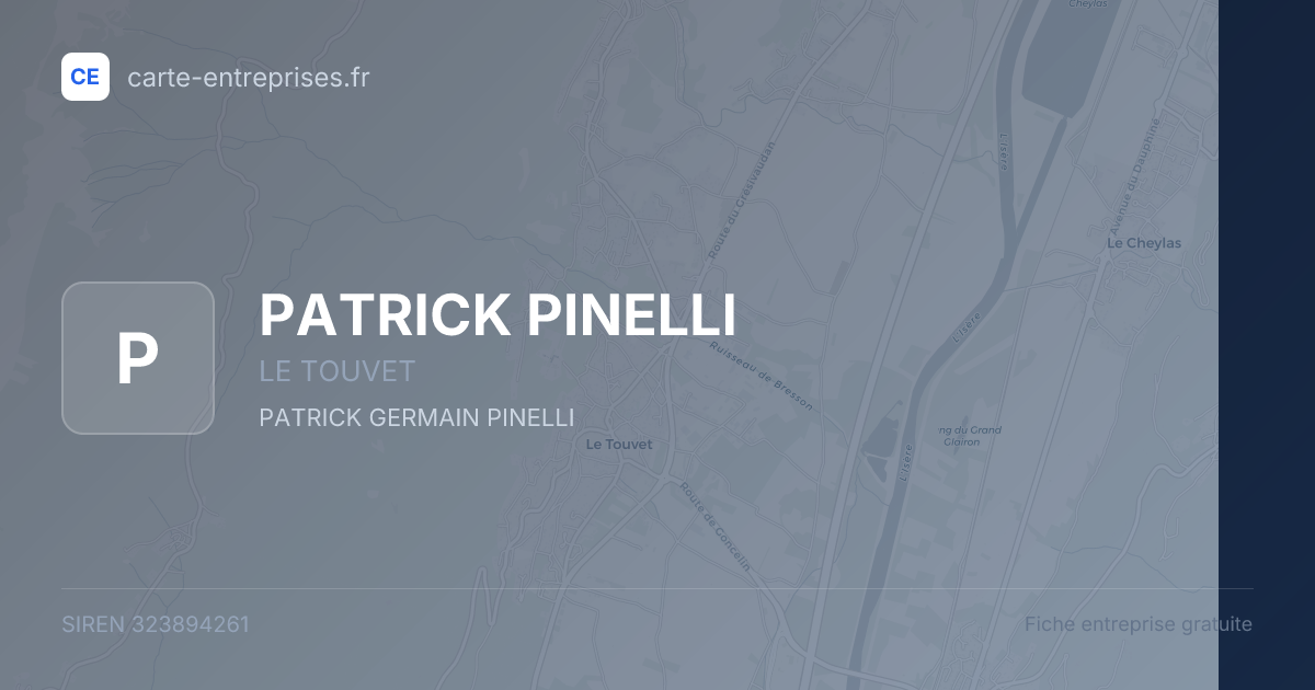 PATRICK PINELLI — 323894261 — fiche entreprise