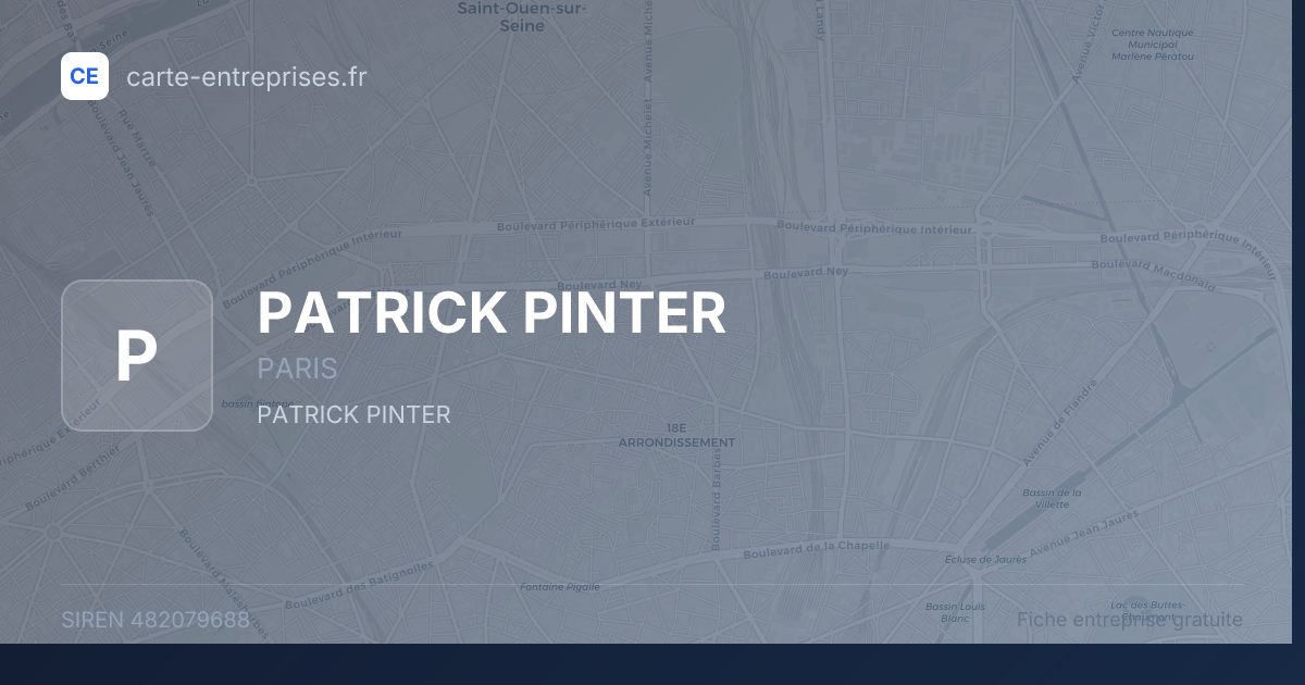 PATRICK PINTER — 482079688 — fiche entreprise