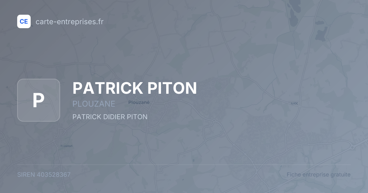 PATRICK PITON — 403528367 — fiche entreprise
