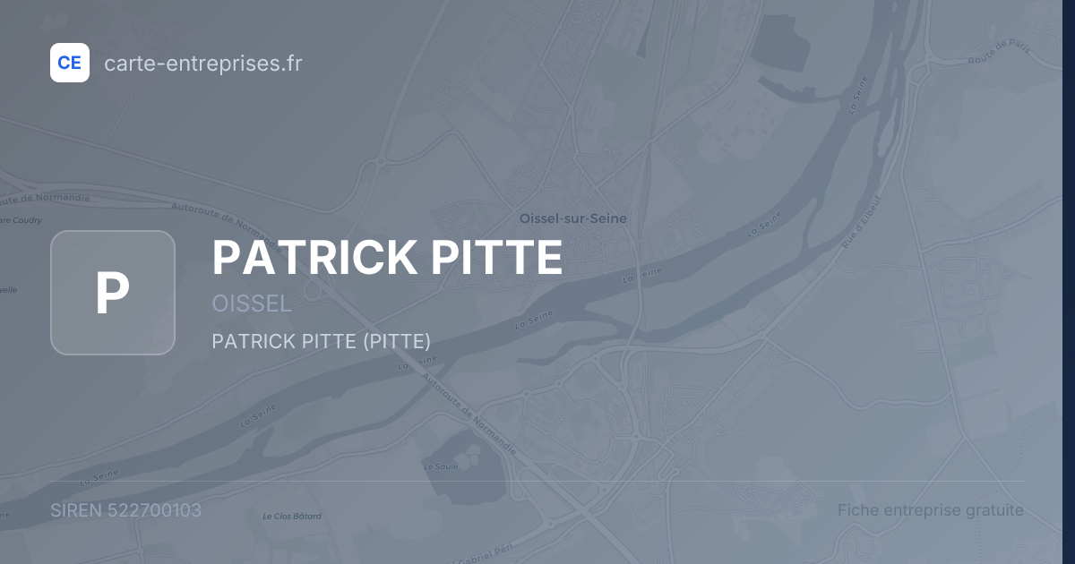 PATRICK PITTE — 522700103 — fiche entreprise
