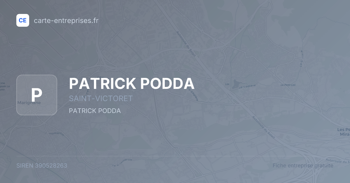 PATRICK PODDA — 390528263 — fiche entreprise