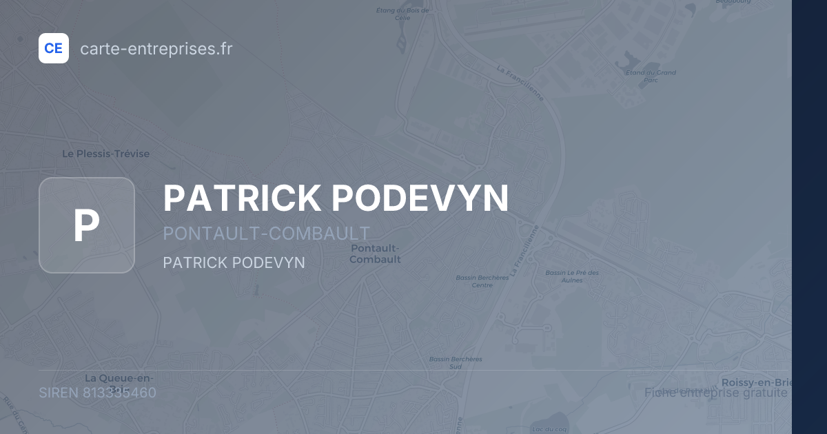 PATRICK PODEVYN — 813335460 — fiche entreprise