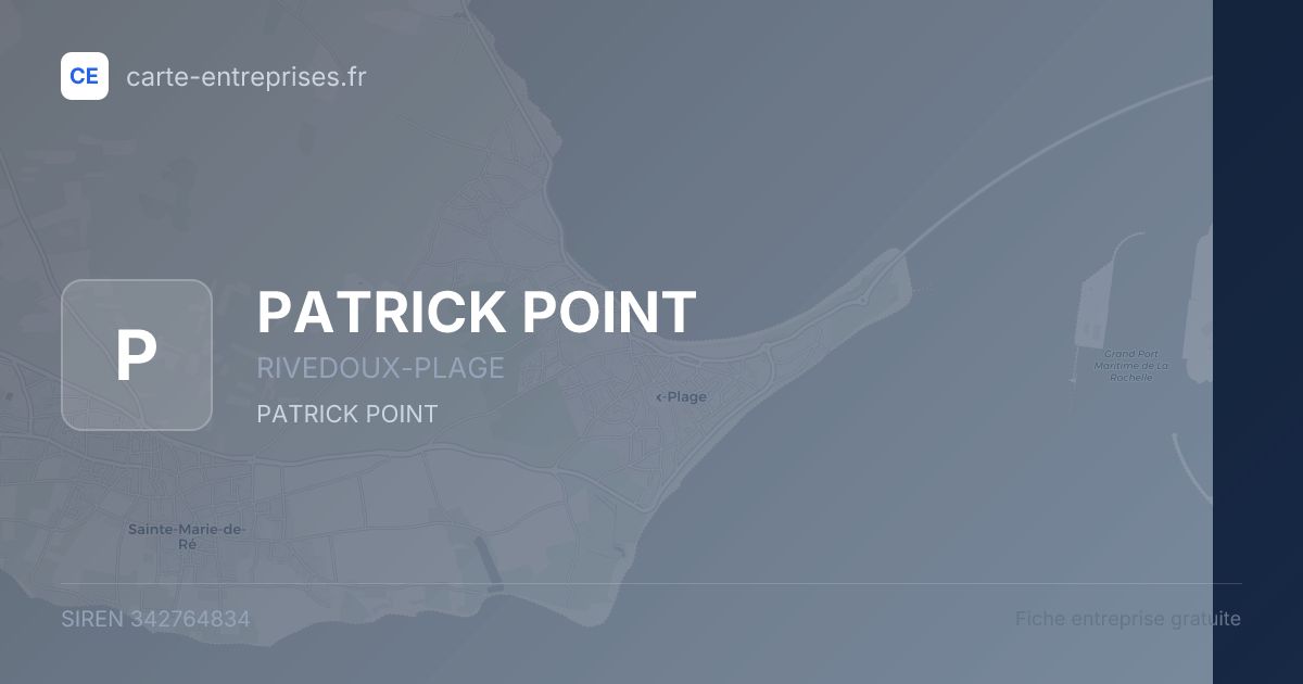 PATRICK POINT — 342764834 — fiche entreprise