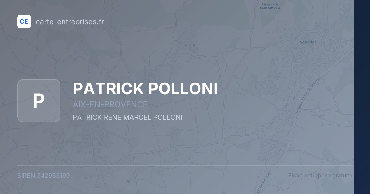 PATRICK POLLONI — 342985199 — fiche entreprise
