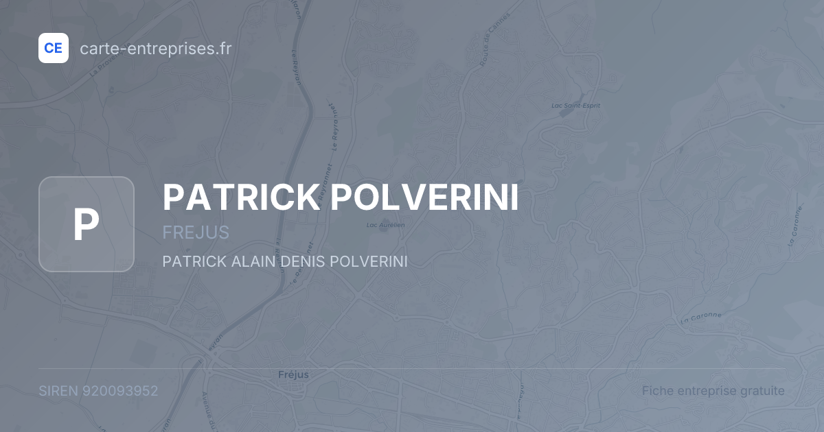 PATRICK POLVERINI — 920093952 — fiche entreprise