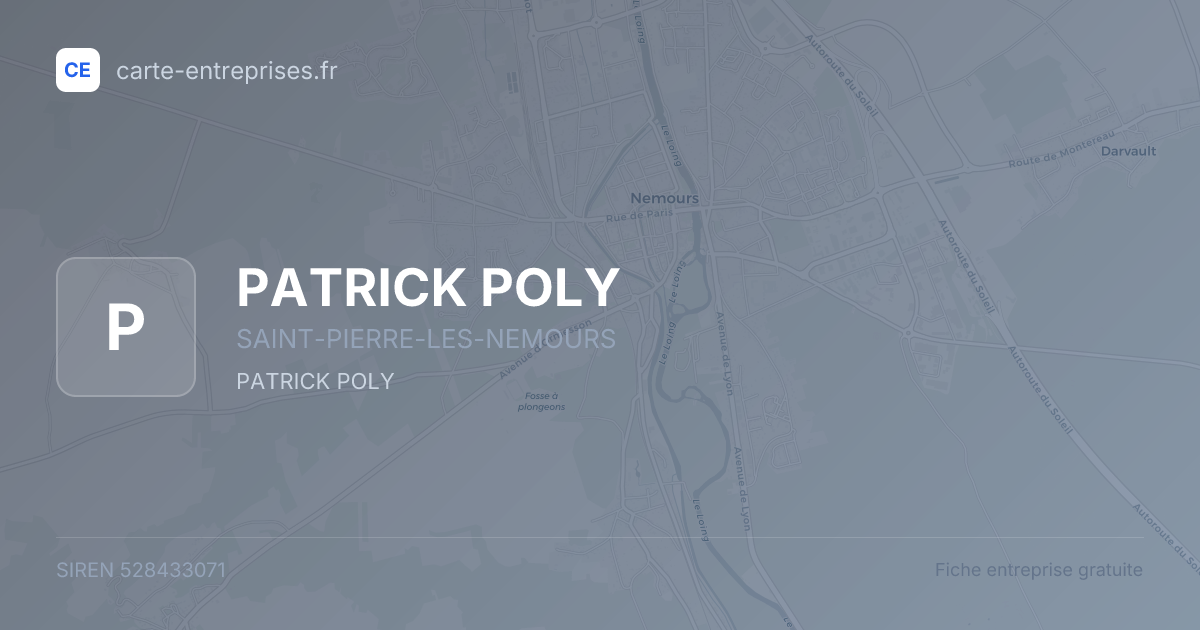 PATRICK POLY — 528433071 — fiche entreprise