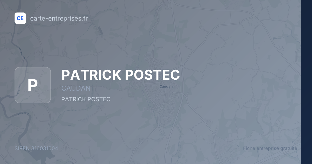 PATRICK POSTEC — 316031004 — fiche entreprise