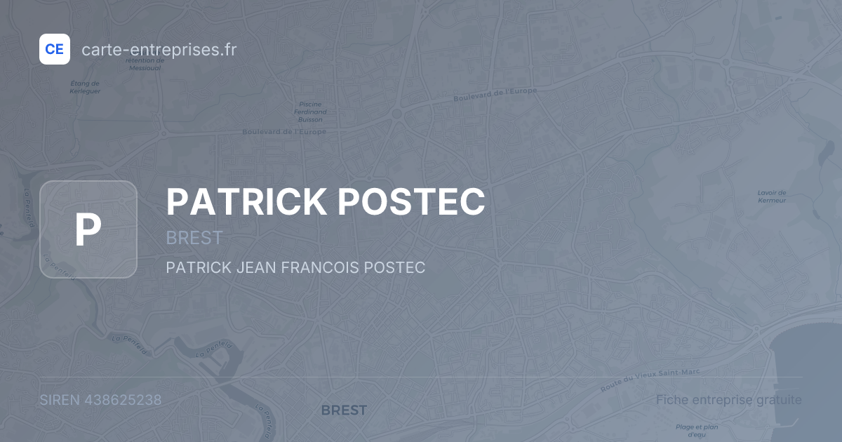 PATRICK POSTEC — 438625238 — fiche entreprise