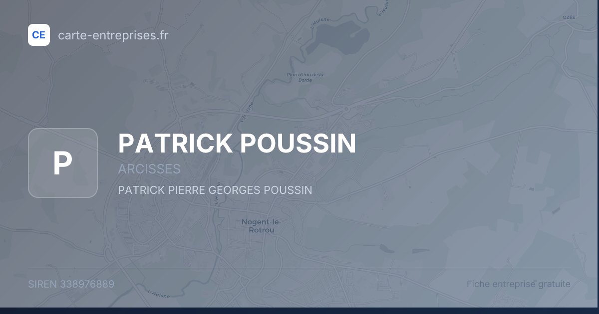 PATRICK POUSSIN — 338976889 — fiche entreprise