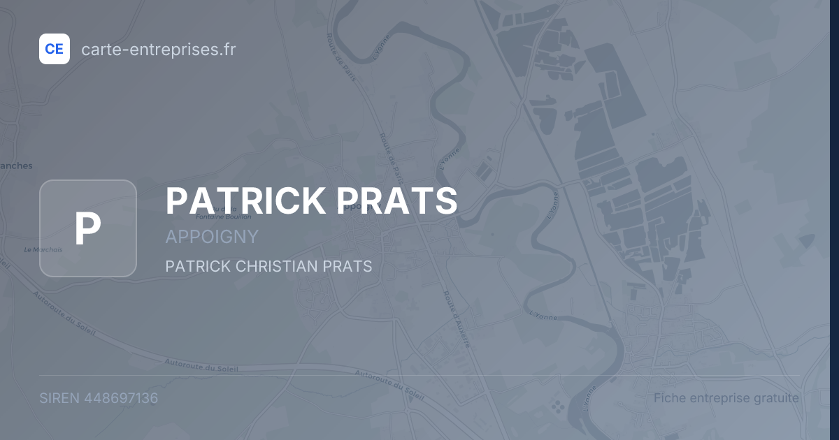 PATRICK PRATS — 448697136 — fiche entreprise