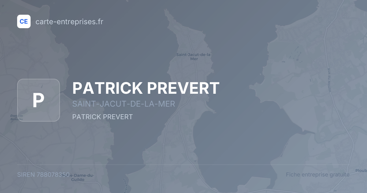 PATRICK PREVERT — 788078350 — fiche entreprise