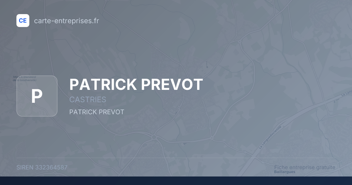 PATRICK PREVOT — 332364587 — fiche entreprise