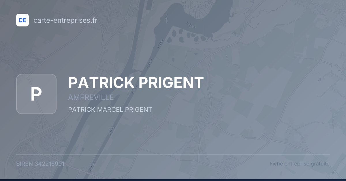 PATRICK PRIGENT — 342216991 — fiche entreprise