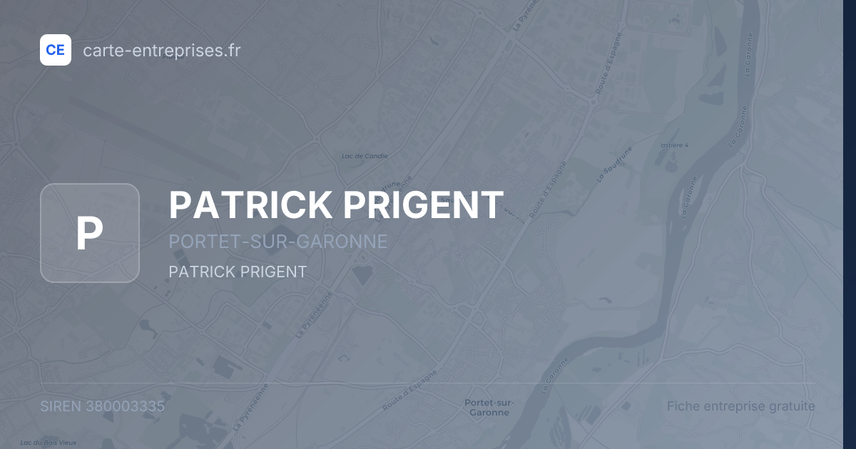 PATRICK PRIGENT — 380003335 — fiche entreprise