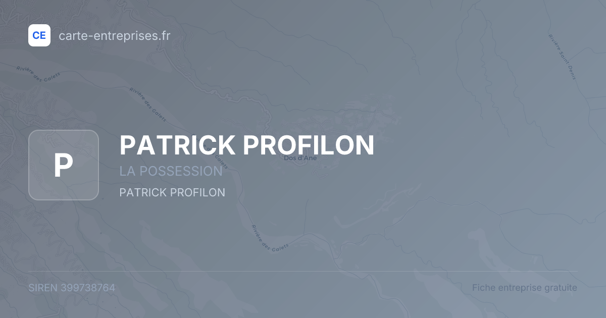 PATRICK PROFILON — 399738764 — fiche entreprise