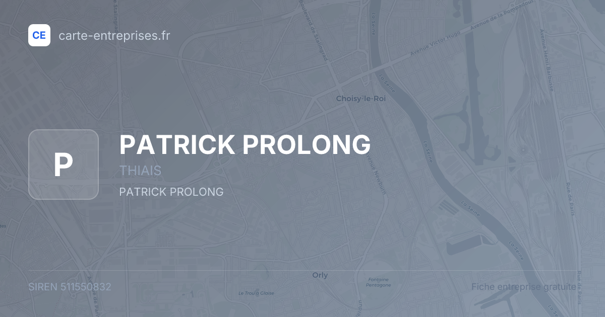 PATRICK PROLONG — 511550832 — fiche entreprise