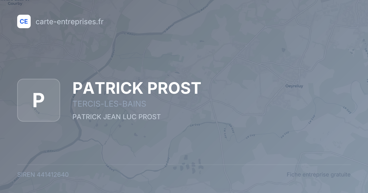 PATRICK PROST — 441412640 — fiche entreprise