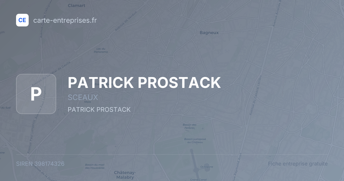 PATRICK PROSTACK — 398174326 — fiche entreprise
