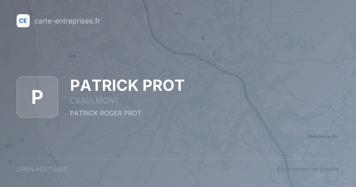 PATRICK PROT — 403714660 — fiche entreprise
