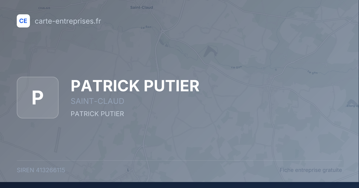 PATRICK PUTIER — 413266115 — fiche entreprise