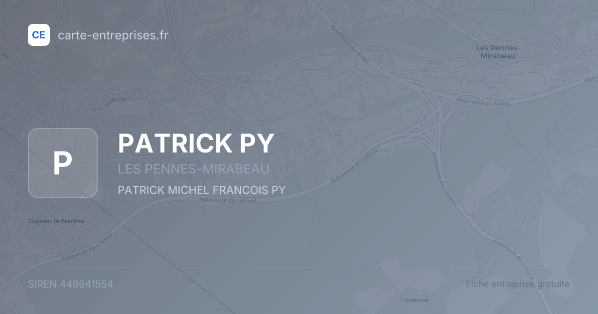 PATRICK PY — 449641554 — fiche entreprise