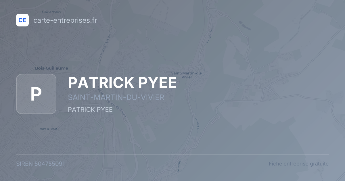 PATRICK PYEE — 504755091 — fiche entreprise