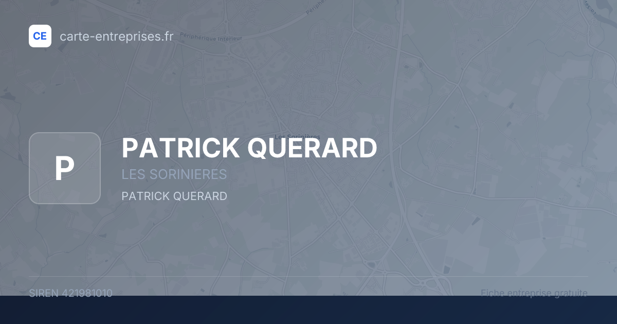 PATRICK QUERARD — 421981010 — fiche entreprise
