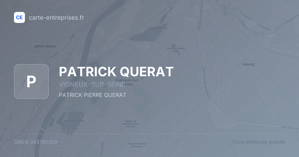 PATRICK QUERAT — 343780359 — fiche entreprise