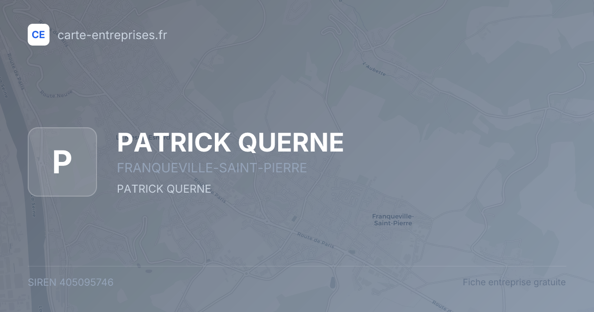 PATRICK QUERNE — 405095746 — fiche entreprise