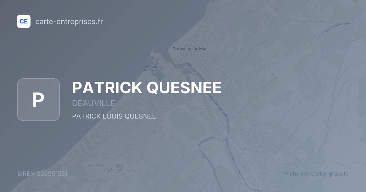 PATRICK QUESNEE — 320951551 — fiche entreprise
