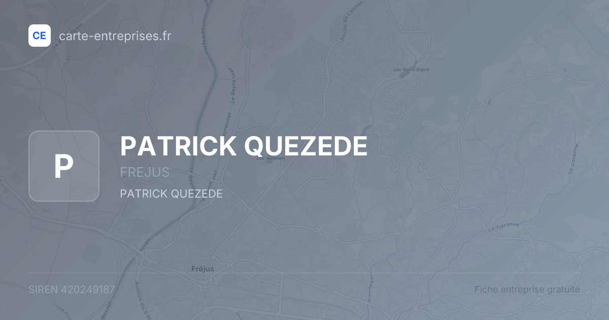 PATRICK QUEZEDE — 420249187 — fiche entreprise
