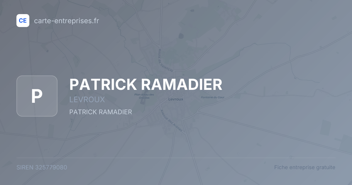 PATRICK RAMADIER — 325779080 — fiche entreprise