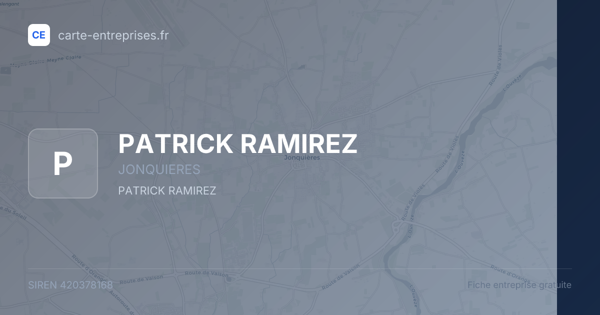 PATRICK RAMIREZ — 420378168 — fiche entreprise
