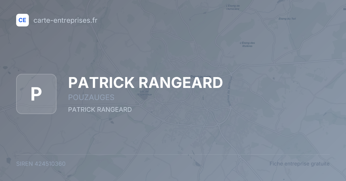 PATRICK RANGEARD — 424510360 — fiche entreprise