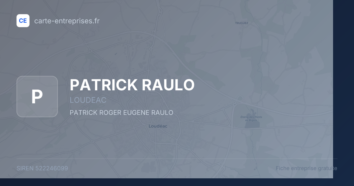 PATRICK RAULO — 522246099 — fiche entreprise