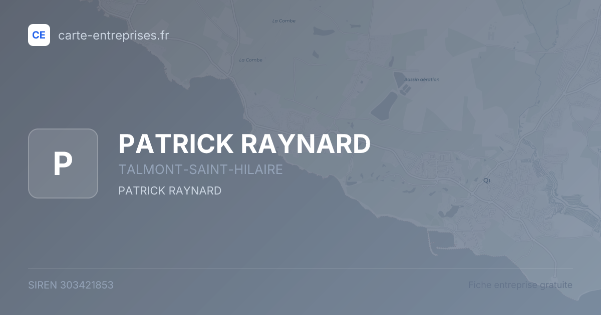 PATRICK RAYNARD — 303421853 — fiche entreprise