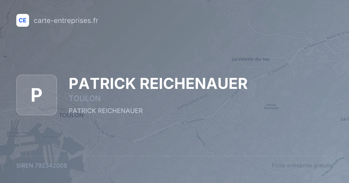 PATRICK REICHENAUER — 792342008 — fiche entreprise
