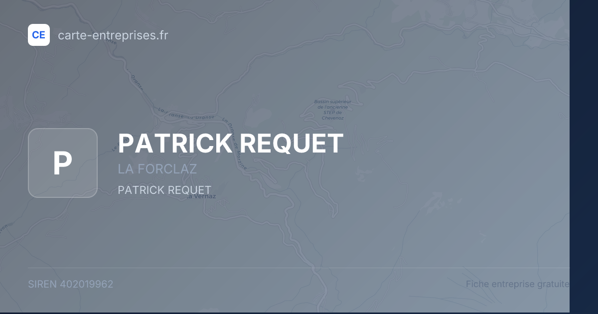 PATRICK REQUET — 402019962 — fiche entreprise