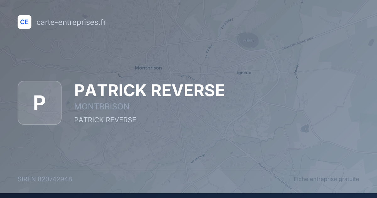 PATRICK REVERSE — 820742948 — fiche entreprise