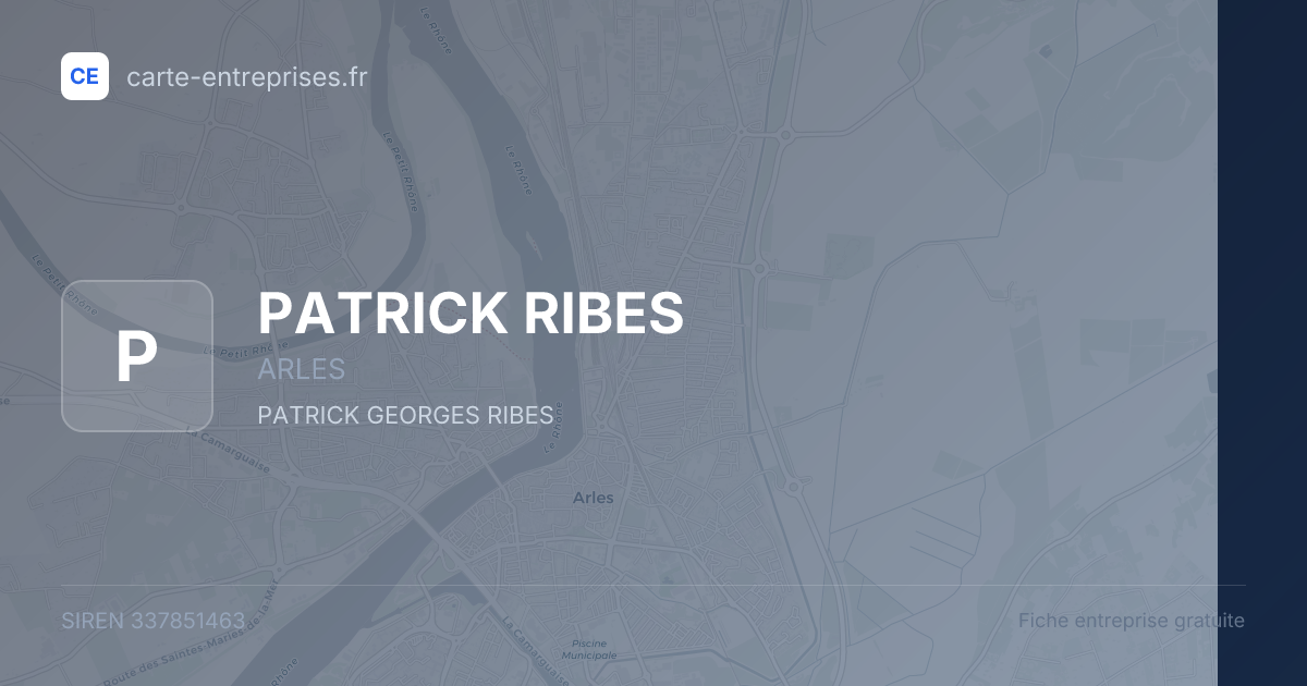PATRICK RIBES — 337851463 — fiche entreprise
