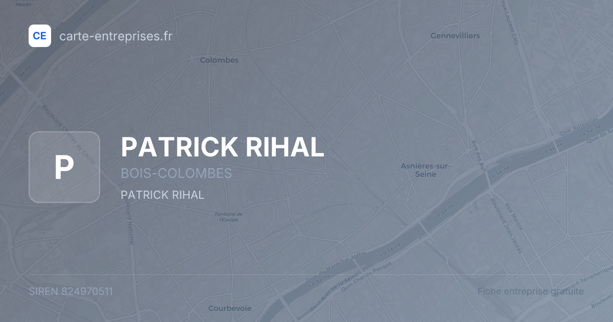 PATRICK RIHAL — 824970511 — fiche entreprise