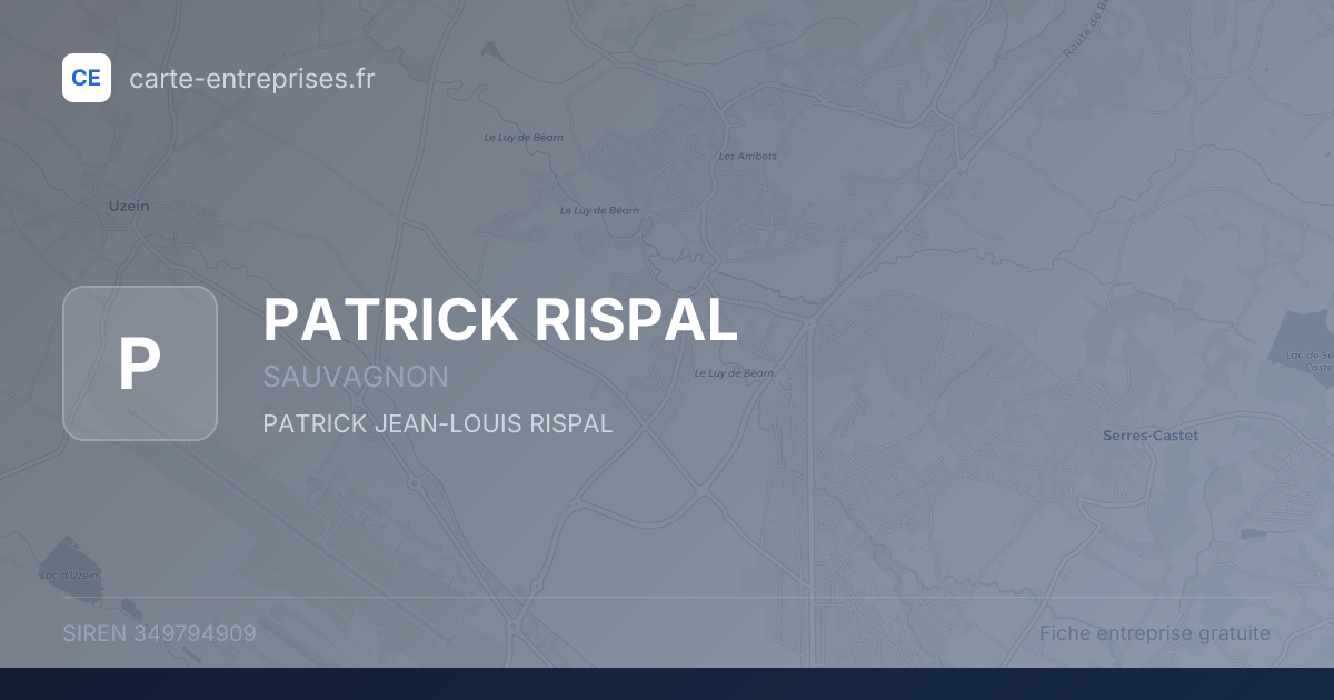 PATRICK RISPAL — 349794909 — fiche entreprise