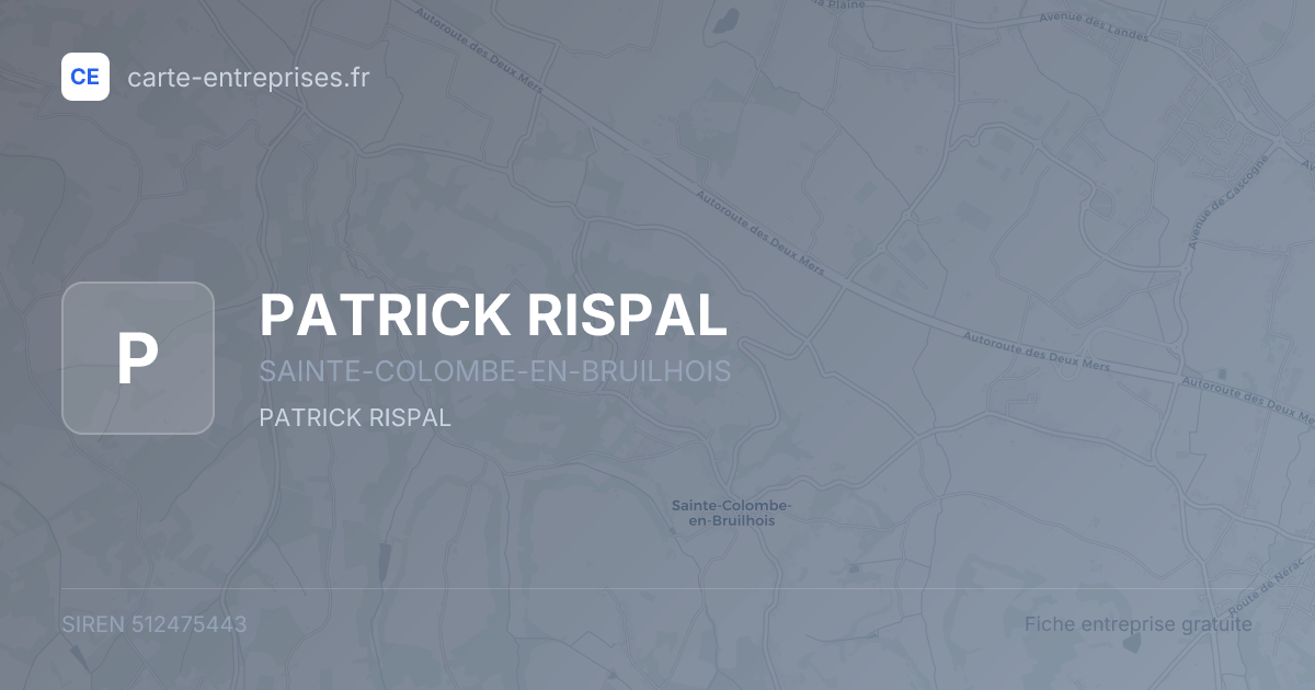 PATRICK RISPAL — 512475443 — fiche entreprise