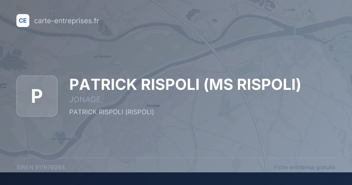 PATRICK RISPOLI (MS RISPOLI) — 911979094 — fiche entreprise