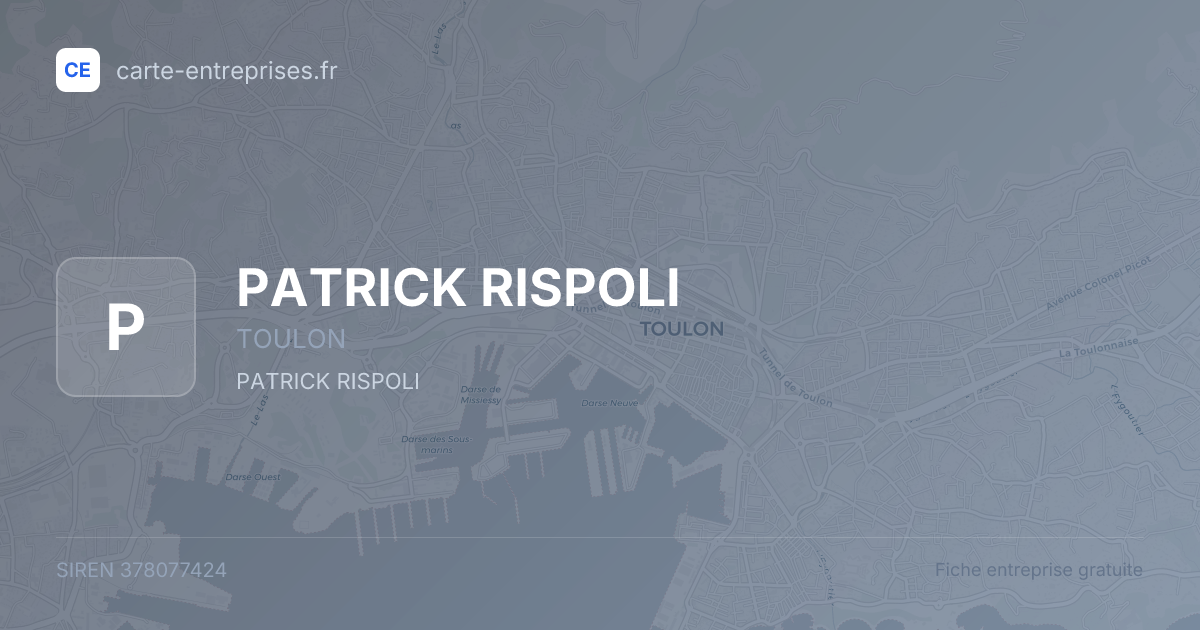 PATRICK RISPOLI — 378077424 — fiche entreprise