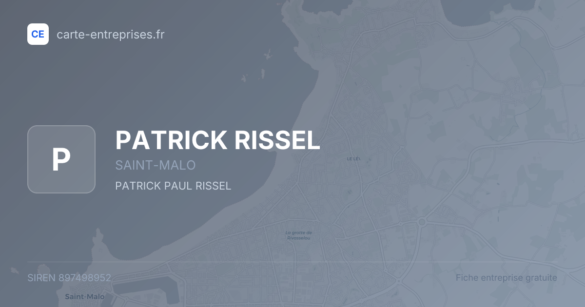 PATRICK RISSEL — 897498952 — fiche entreprise