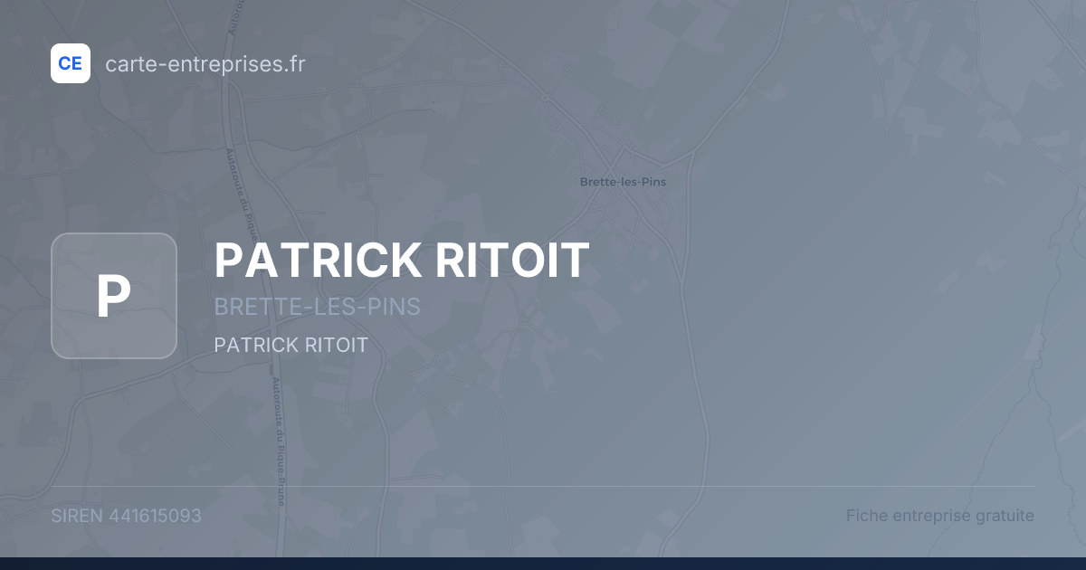 PATRICK RITOIT — 441615093 — fiche entreprise