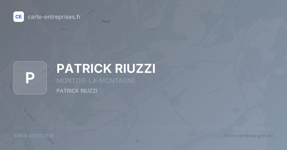 PATRICK RIUZZI — 413072836 — fiche entreprise